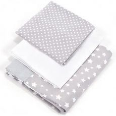 Змінна постіль Baby Veres Smiling Animals white-grey new 3 одиниці, 100% бавовна